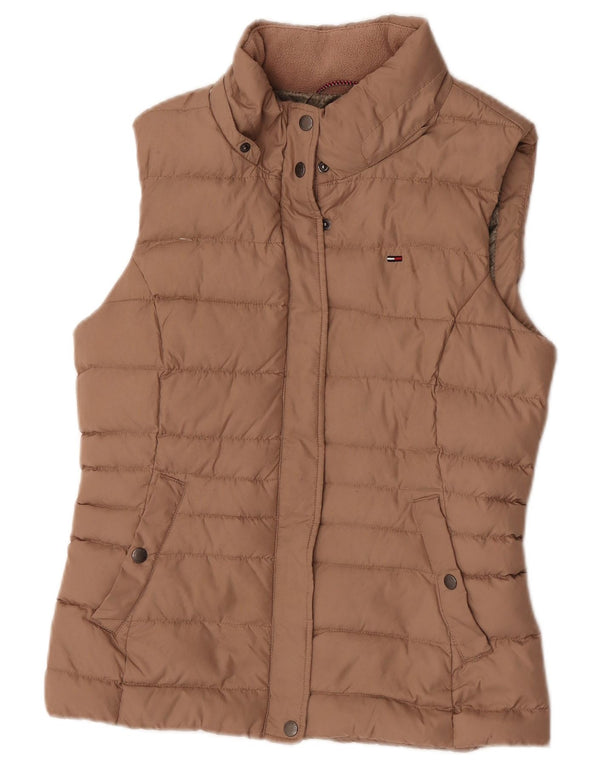 Tommy Hilfiger Womens Padded Gilet UK 12 Medium Beige Polyester