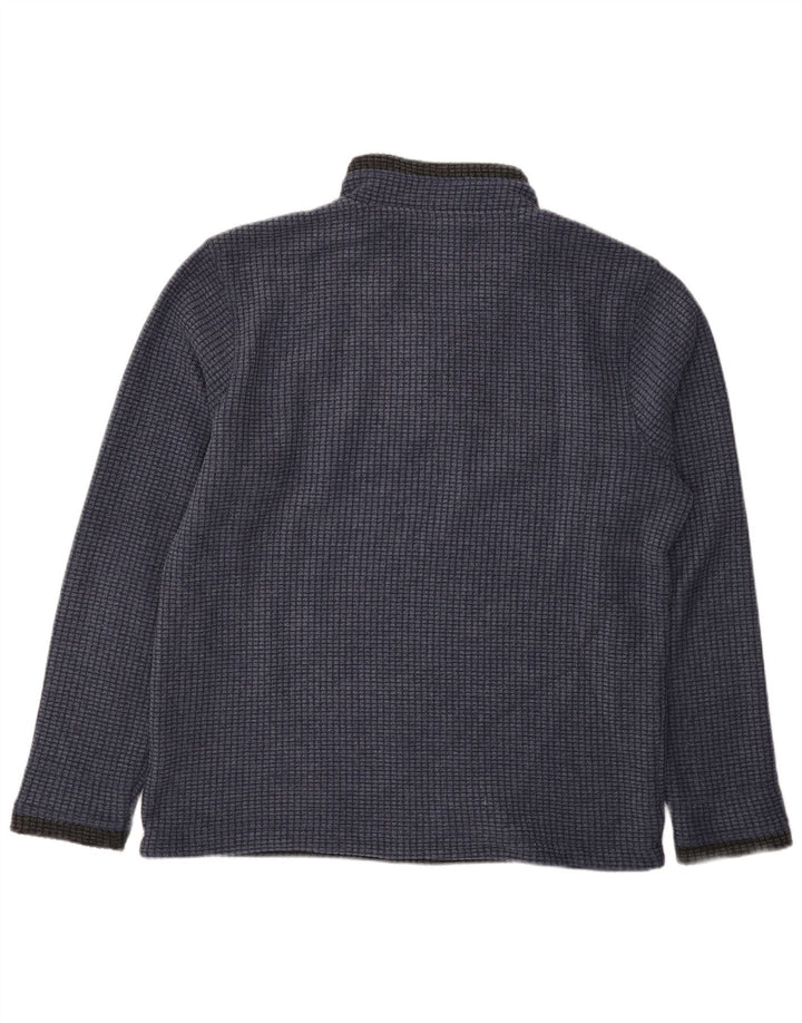 Weird Fish Mens Zip Fleece Jumper Large Navy Blue Polyester