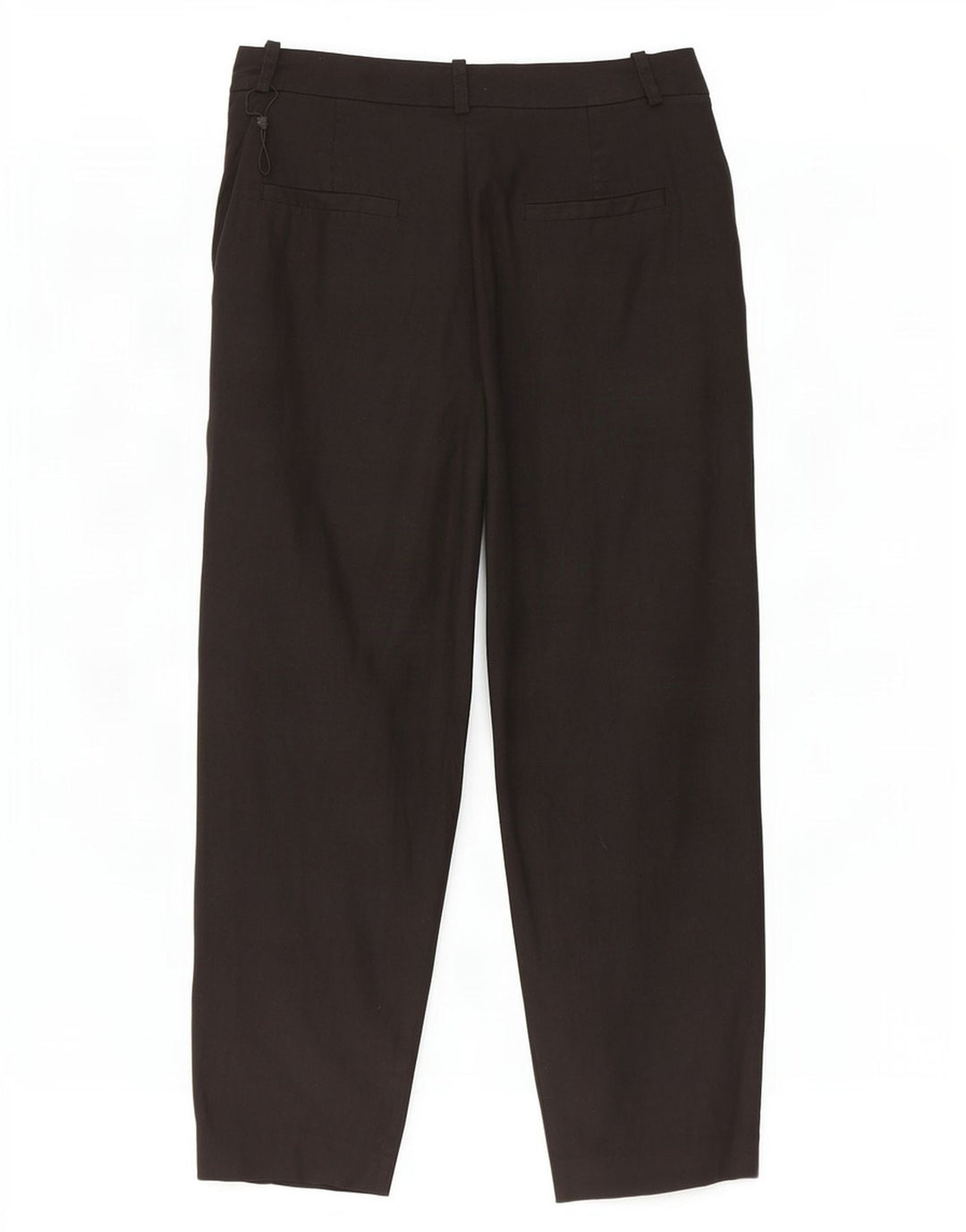 Massimo Dutti Γυναικείο Cropped Παντελόνι EU 40 Medium W30 L25 Μαύρο λινό