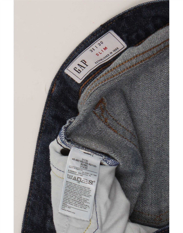 Ανδρικό τζιν Gap Slim W31 L30 Navy Blue Cotton