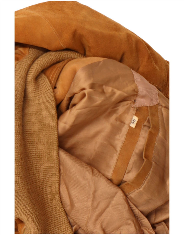VINTAGE Ανδρικό Suede Bomber Jacket UK 40 Large Beige