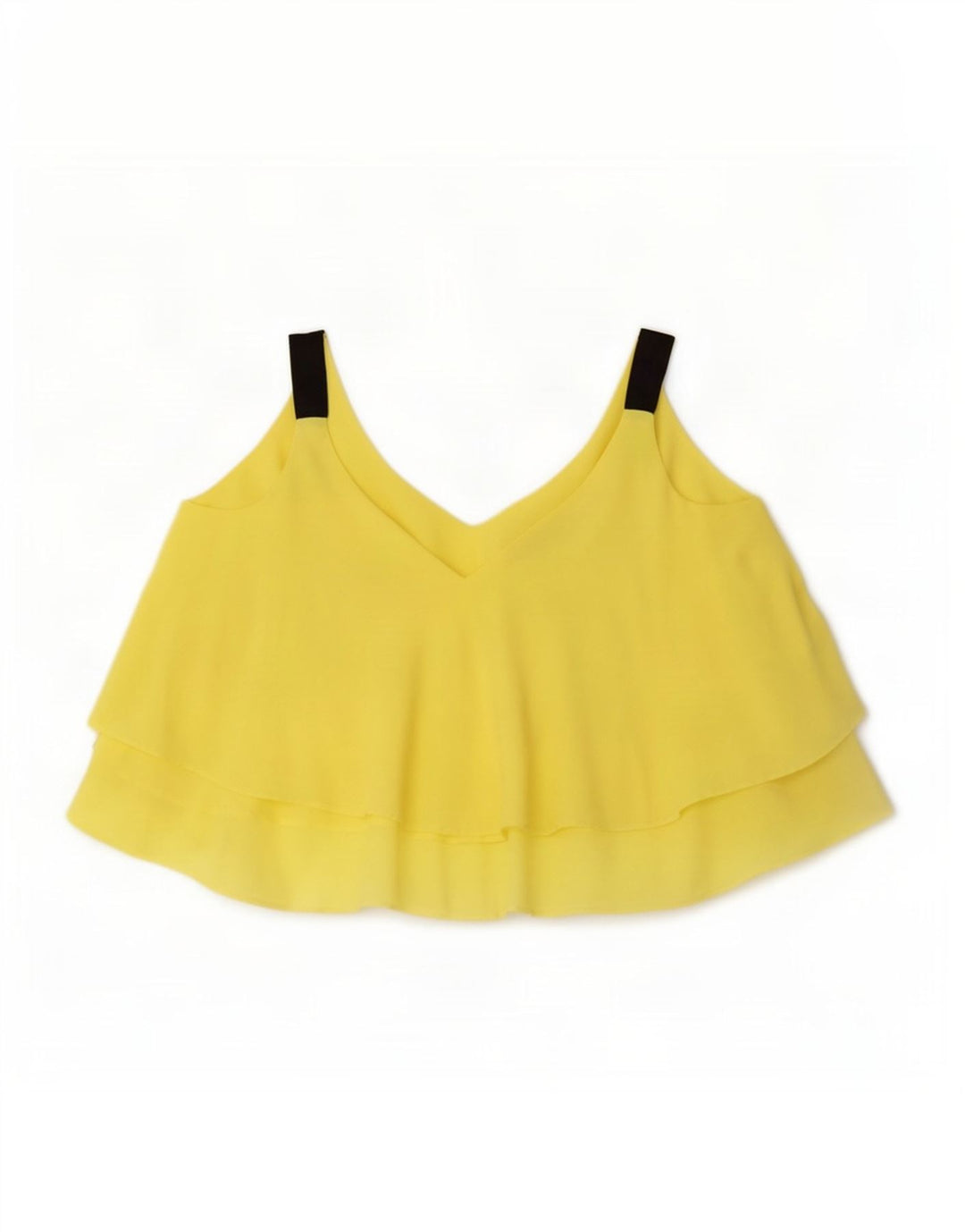 Zara Womens Oversized Cami Top 10 Small Yellow Polyester
