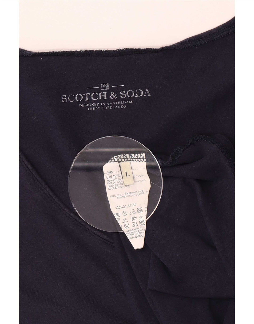 Ανδρικό T-Shirt Scotch & Soda Top Large Navy Blue από βαμβάκι