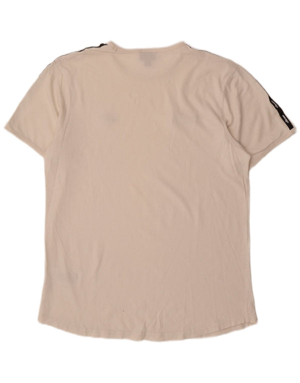 Ανδρικό γραφικό T-Shirt Ellesse Top XL από λευκό βαμβακερό