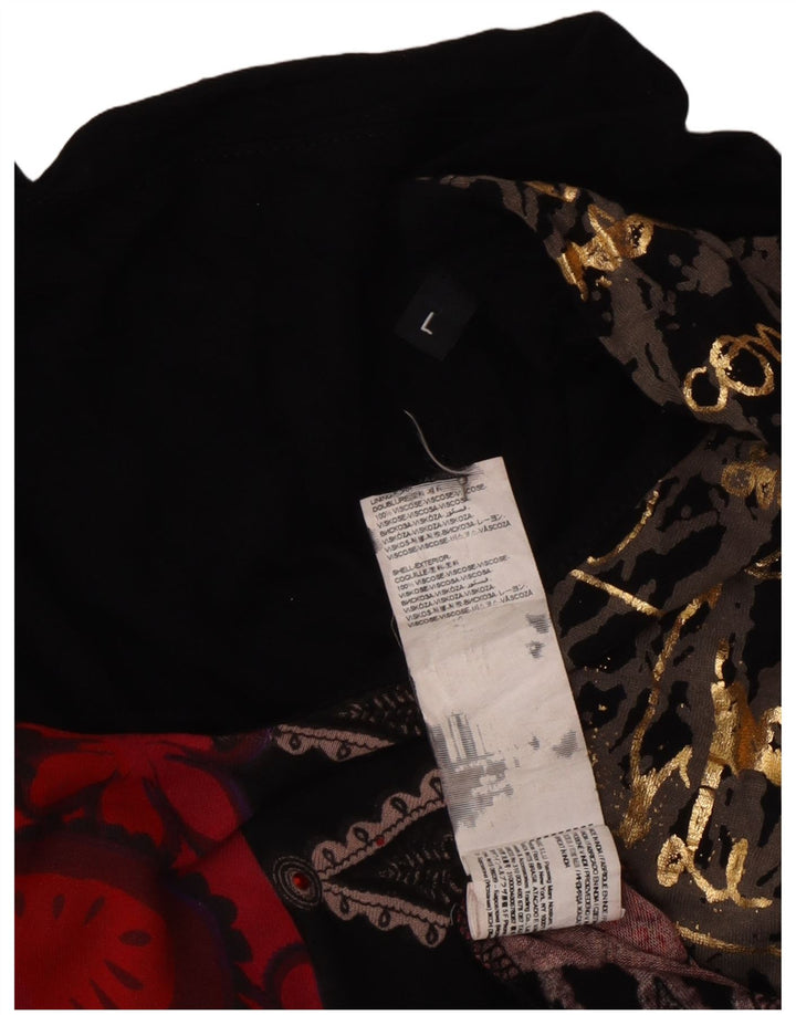 Σχεδιαστής Γυναικείο Abstract Pattern Maxi φόρεμα UK 14 Large πολύχρωμο
