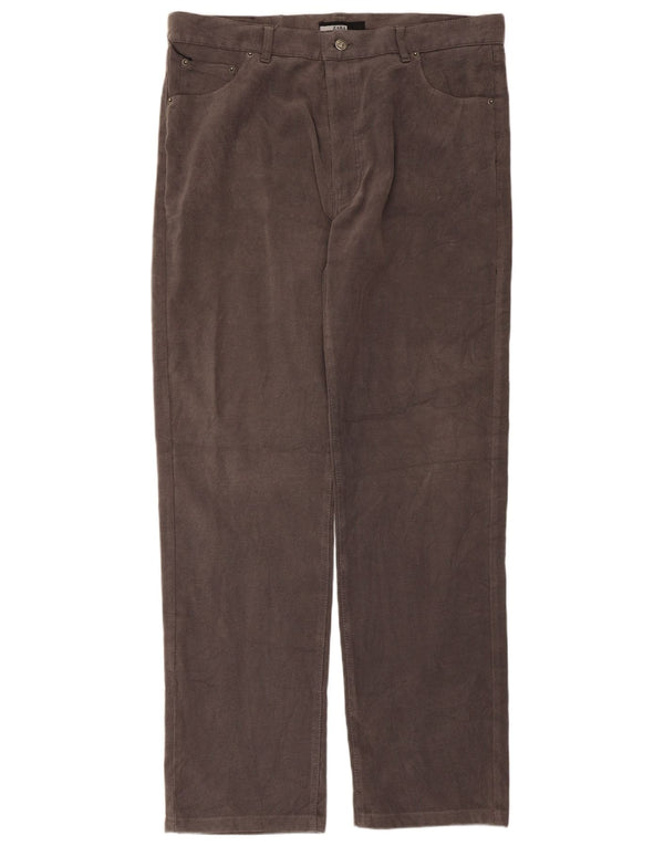 Zara Ανδρικό ίσιο καθημερινό παντελόνι EU 48 XL W38 L33 Γκρι πολυεστέρας