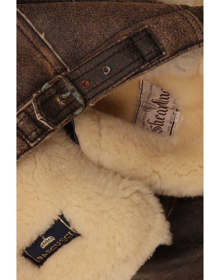 Pascucci Ανδρικό Shearling Jacket IT 54 2XL Καφέ