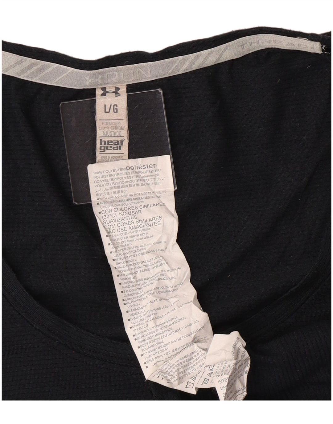 Under Armour Γυναικείο T-Shirt Top UK 16 Large Black Polyester