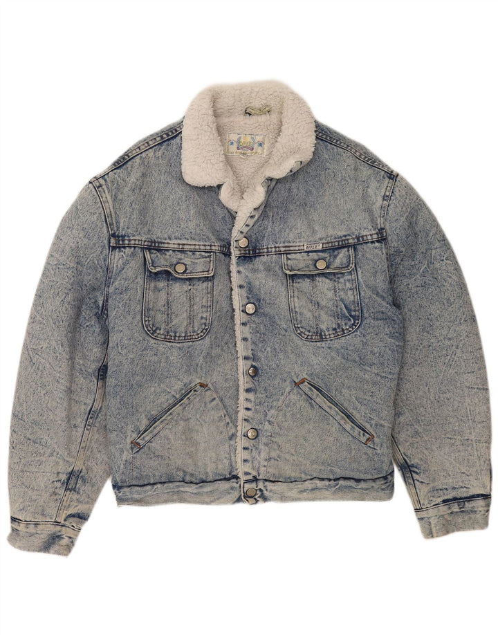 Rifle Mens Sherpa Τζιν μπουφάν UK 40 Large Blue