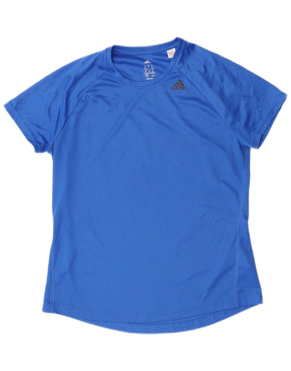 Adidas Γυναικείο T-Shirt Climalite Top UK 12/14 Medium Blue Polyester
