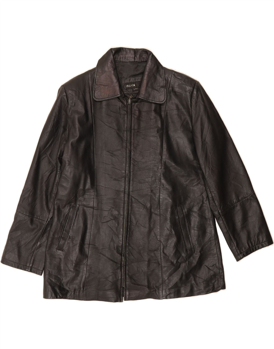 VINTAGE Mens Leather Jacket UK 40 Large Black Leather Vintage Vintage and Second-Hand Vintage from Messina Hembry 