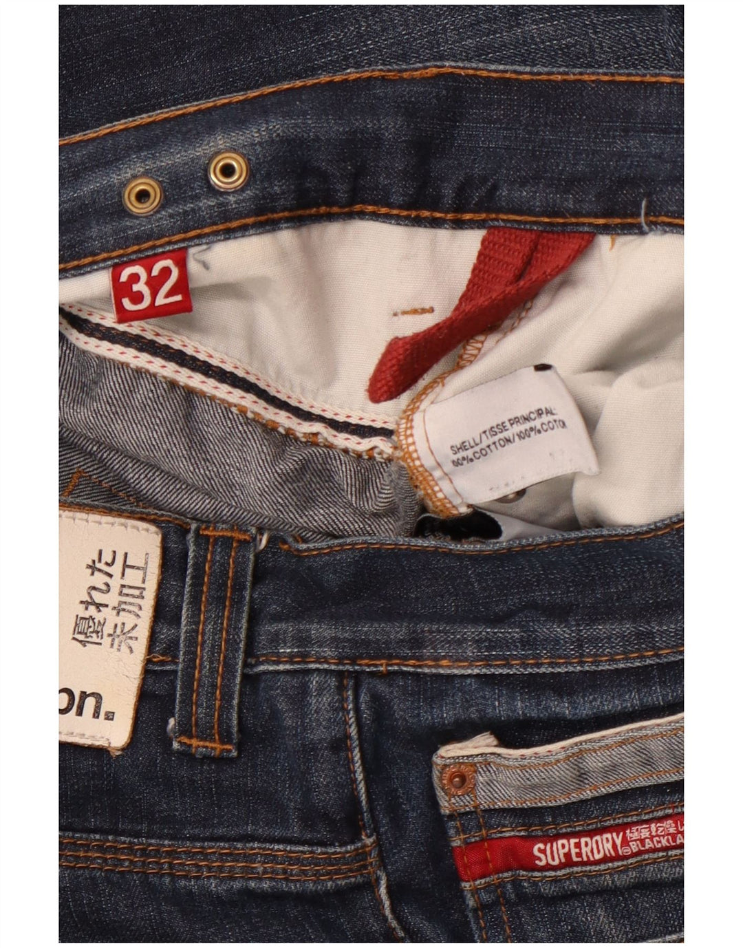 Ανδρικό τζιν SUPERDRY ίσιο W32 L33 Μπλε βαμβακερό