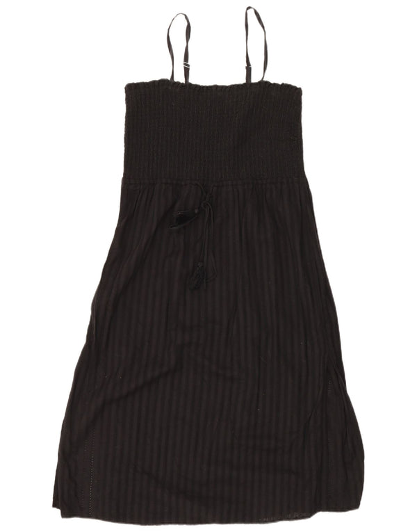 Marks & Spencer Γυναικείο Sundress UK 16 Large μαύρο ριγέ βαμβακερό