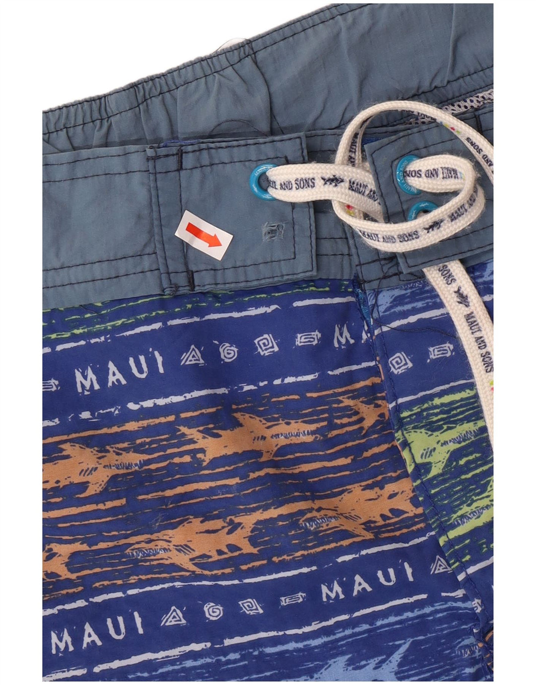 MAUI AND SONS Ανδρικό σορτς κολύμβησης Μικρό μπλε ριγέ πολυαμίδιο