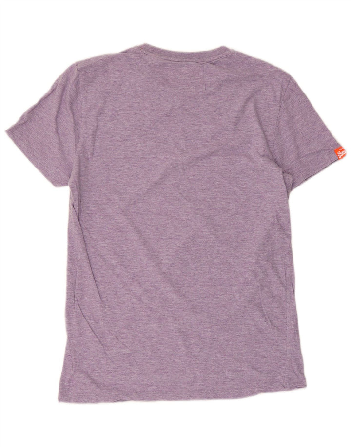 Ανδρικό T-Shirt SUPERDRY Τοπ μεσαίο μωβ βαμβακερό