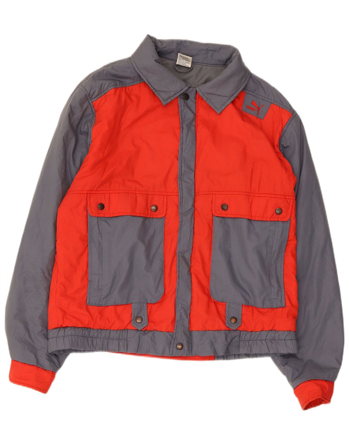 Ανδρικό μπουφάν Puma Bomber UK 40 Large Grey Colourblock Polyester