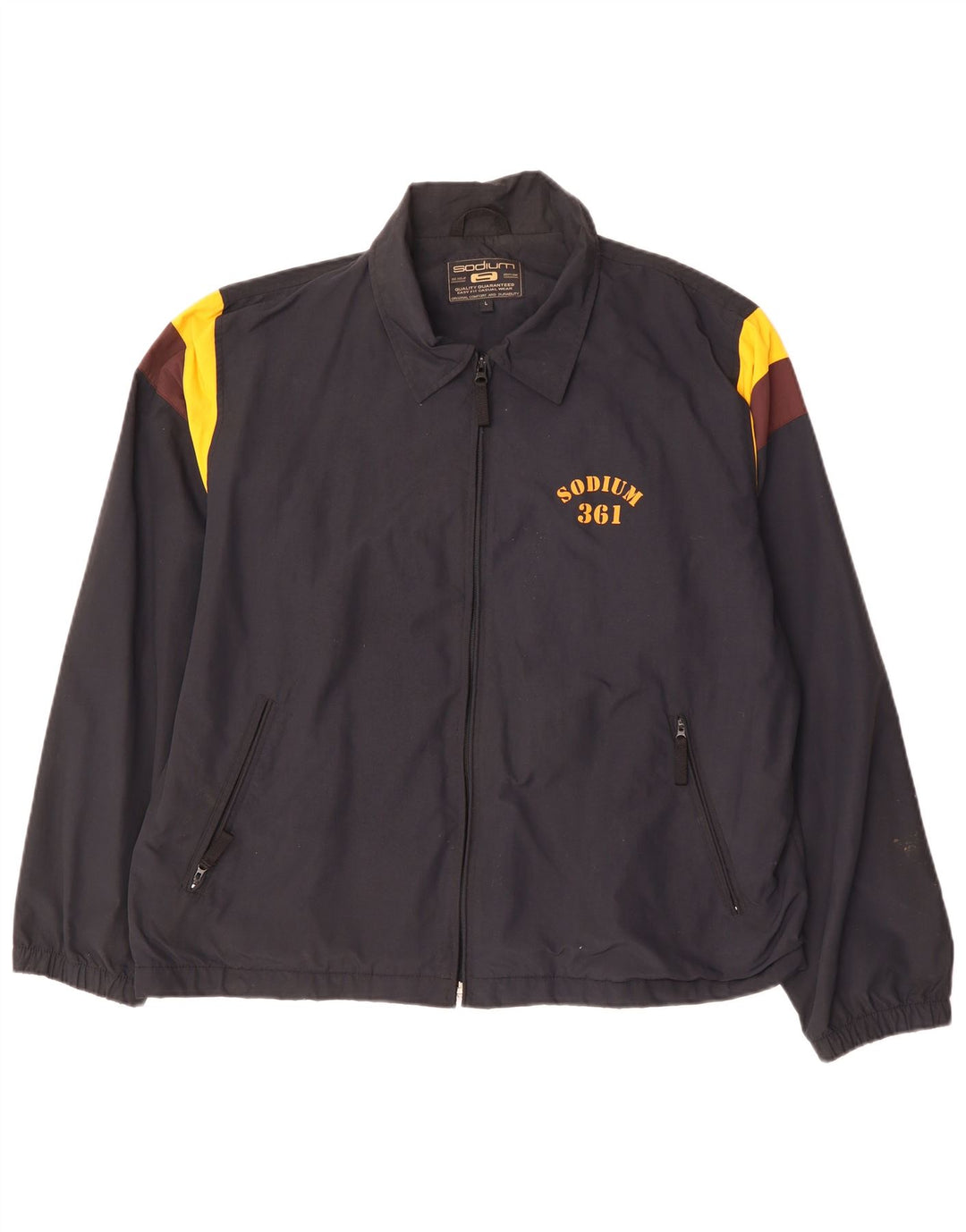 Ανδρική φόρμα VINTAGE γραφική φόρμα Top Jacket Μεγάλο Navy Blue Colourblock