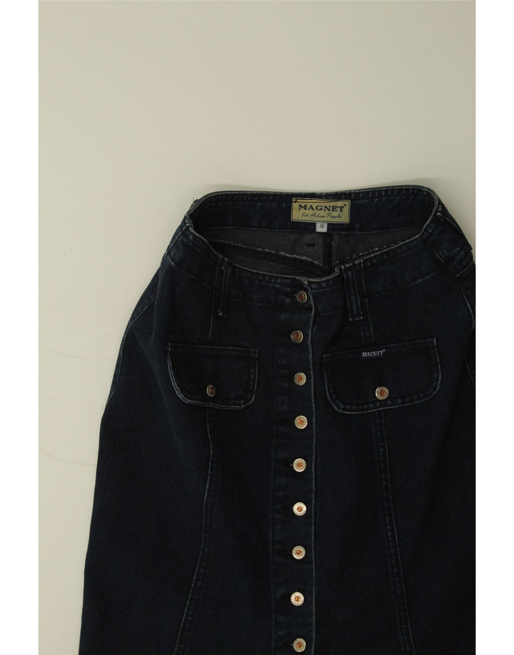 VINTAGE Γυναικεία Τζιν Φούστα IT 40 Small W27 Navy Blue