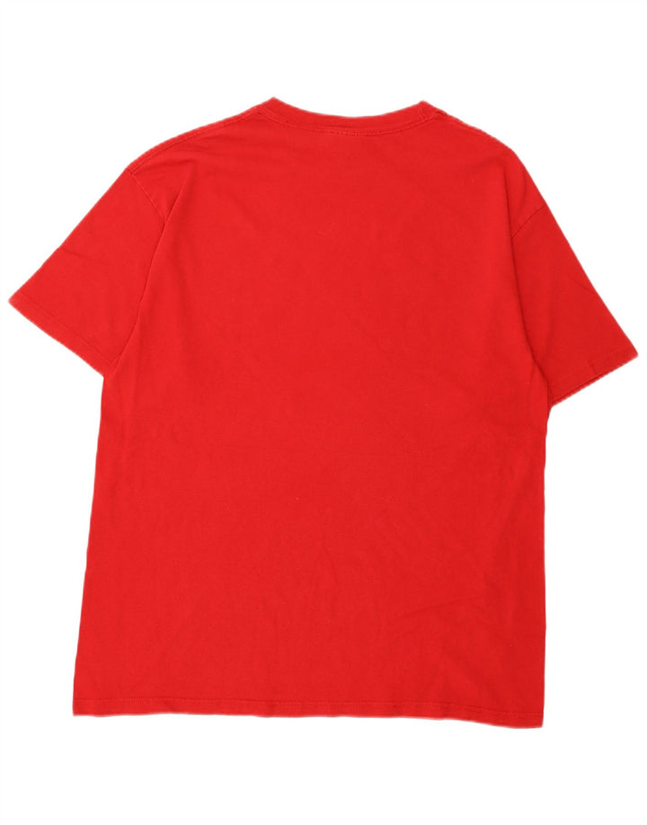 Ανδρικό γραφικό T-Shirt Adidas Top Μεσαίο κόκκινο βαμβακερό