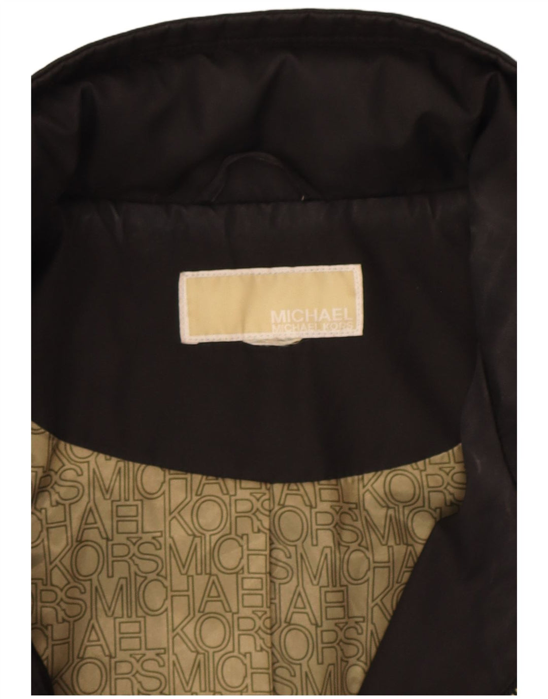 Michael Kors Γυναικείο μπουφάν με κουκούλα Utility UK 18 XL μαύρο πολυεστέρα