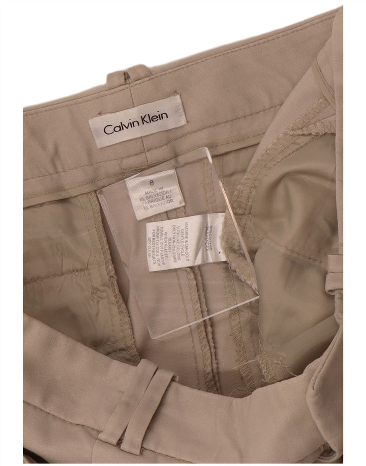 Γυναικείο ίσιο casual παντελόνι Calvin Klein US 8 Medium W32 L28 Beige