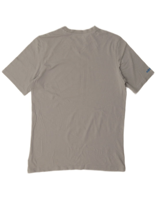 Γραφικό T-Shirt Adidas Boys Top 15-16 ετών Γκρι βαμβακερό