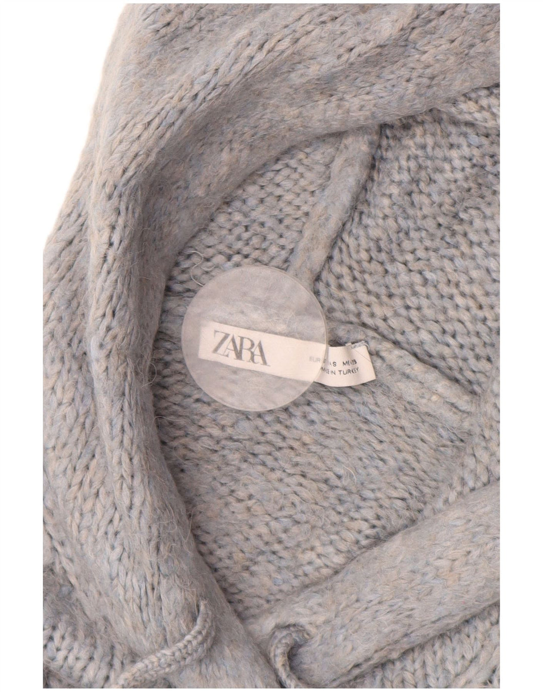 Γυναικείο πουλόβερ με κουκούλα ZARA UK 10 Small Blue Flecked