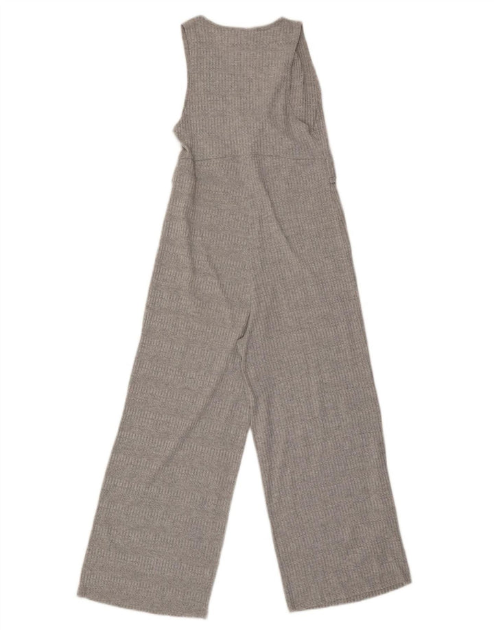 Zara γυναικεία πλεκτή φόρμα UK 8 Small Grey ριγέ πολυεστέρα