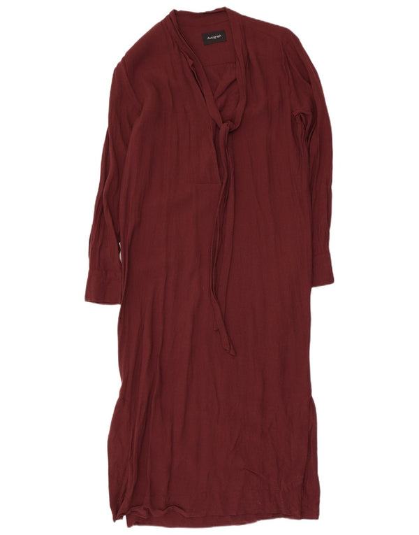 Marks & Spencer Γυναικείο Maxi Φόρεμα UK 10 Small Burgundy