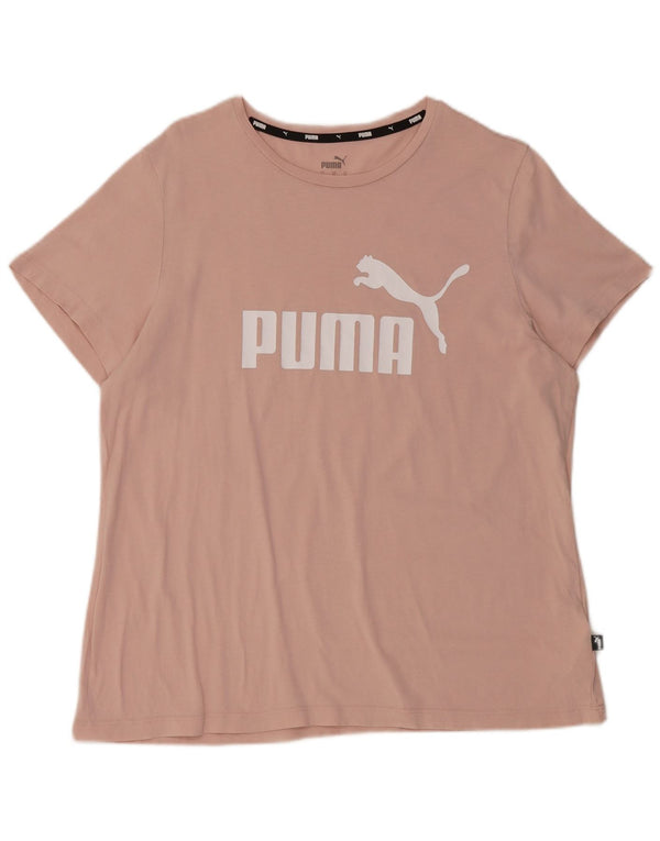 Γυναικείο γραφικό μπλουζάκι Puma Top UK 18 XL Ροζ βαμβακερό
