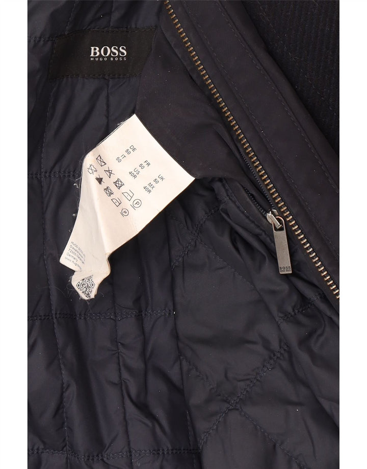 Ανδρικό πανωφόρι Hugo Boss EU 50 Large Navy Blue Wool