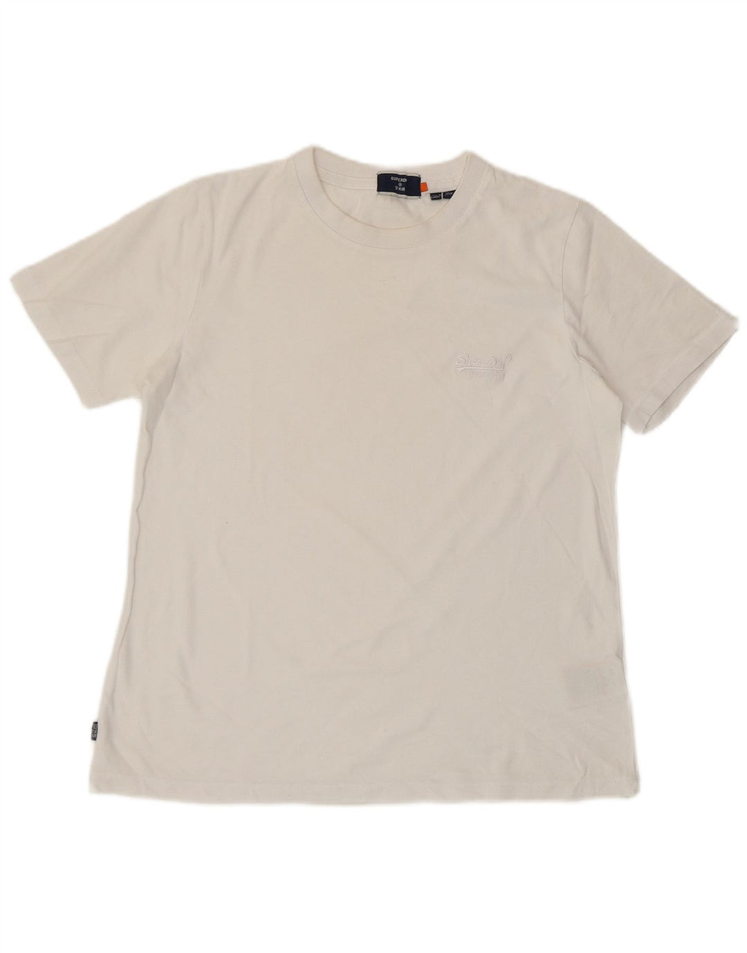 Γυναικείο T-Shirt SUPERDRY Top UK 8 Μικρό λευκό βαμβακερό
