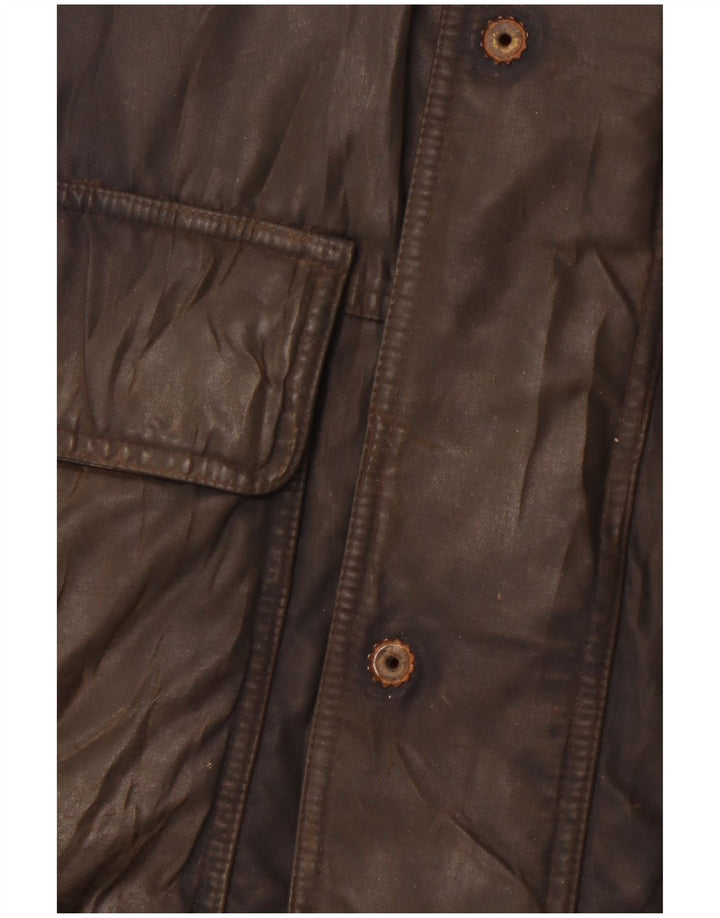 Paul & Shark Ανδρικό κέρινο βαμβακερό μπουφάν UK 46 3XL Μαύρο πολυεστέρα