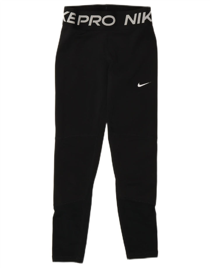 Γραφικό κολάν Nike Girls Dri Fit 8-9 ετών Μικρό μαύρο πολυεστέρα