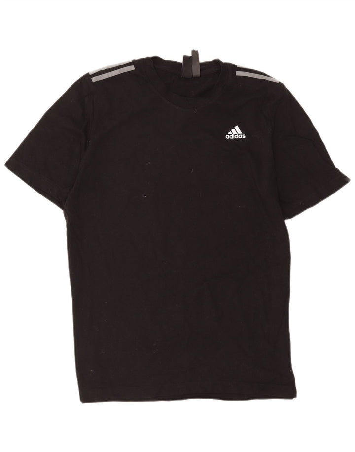 Ανδρικό T-Shirt Adidas Τοπ μεσαίο μαύρο βαμβακερό