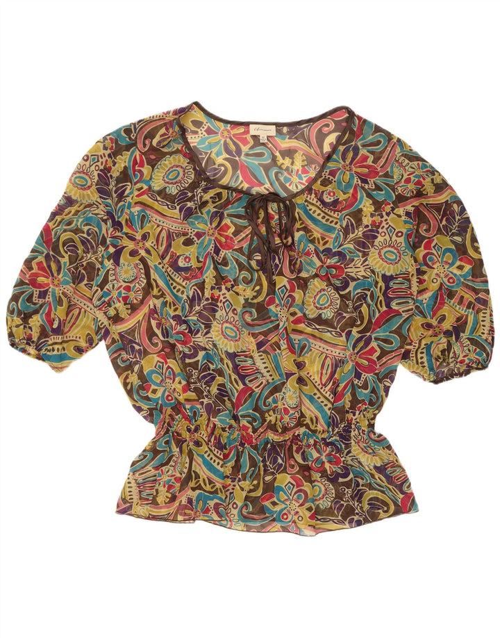 Marks & Spencer Γυναικεία See Through Μπλούζα Top UK 22 3XL Πολύχρωμα