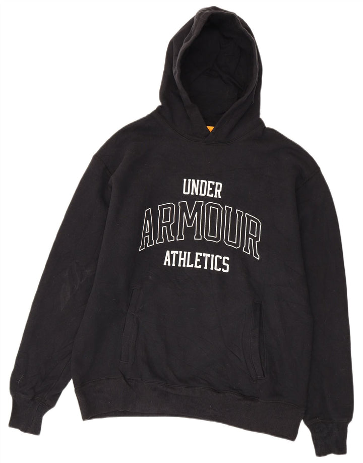 Under Armour Ανδρικό γραφικό κουκούλα, μεσαίο μαύρο βαμβακερό