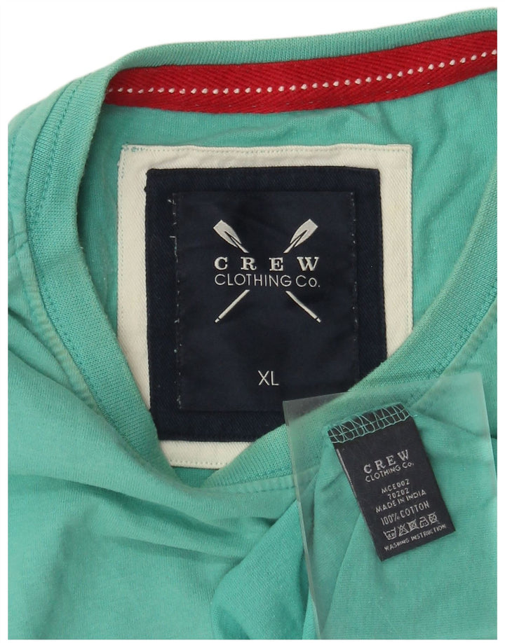 J. Crew Ανδρικό T-Shirt Top XL Turquoise Cotton