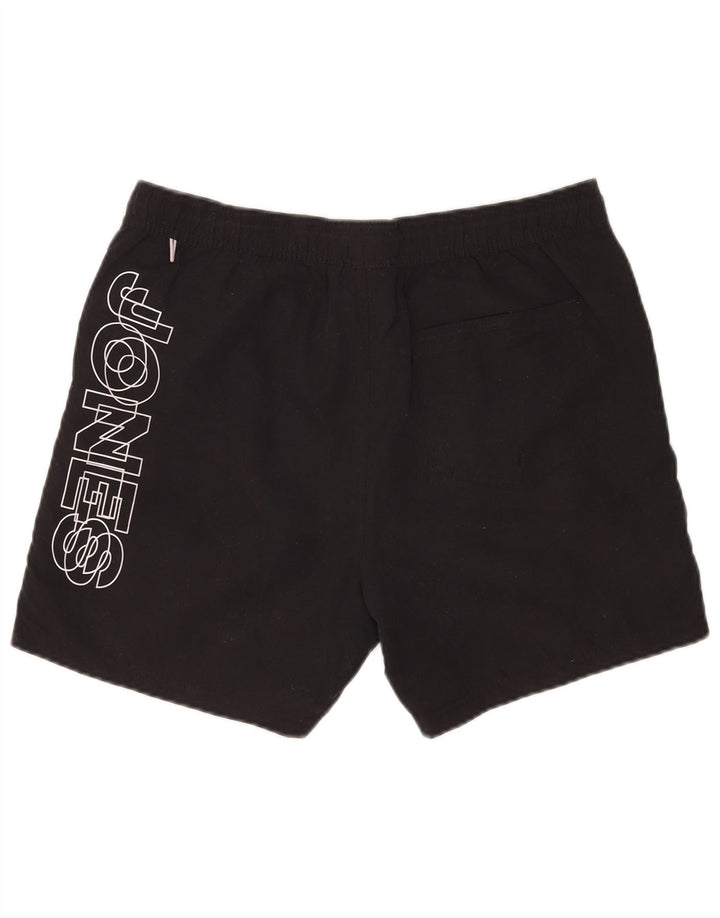 Ανδρικό γραφικό σορτς κολύμβησης Jack & Jones, μεσαίο μαύρο πολυεστέρα
