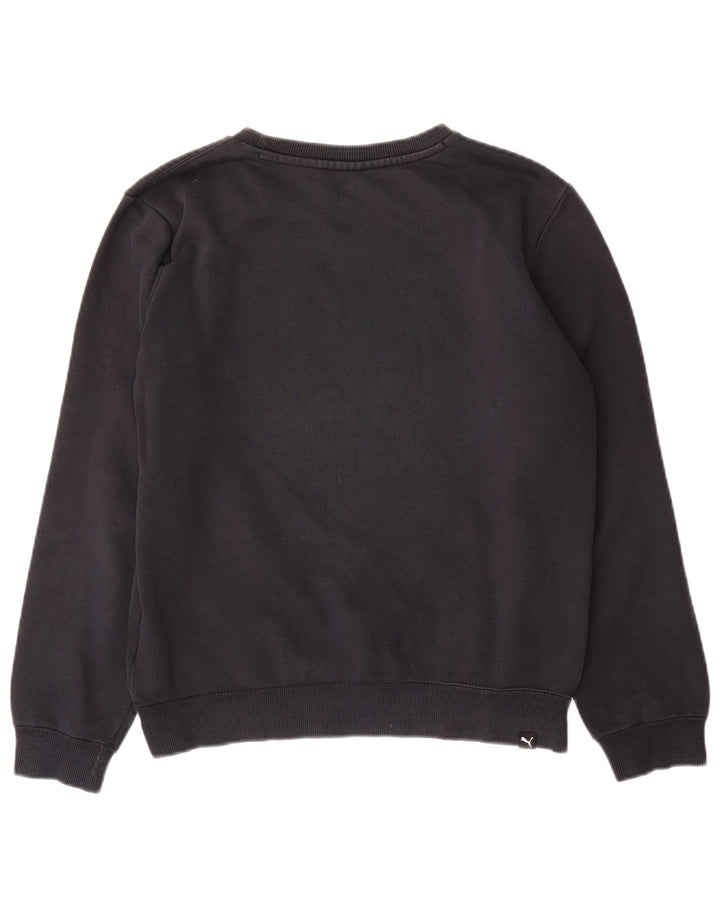 Γραφικό Φούτερ PUMA Girls Jumper 13-14 ετών Μαύρο Βαμβακερό