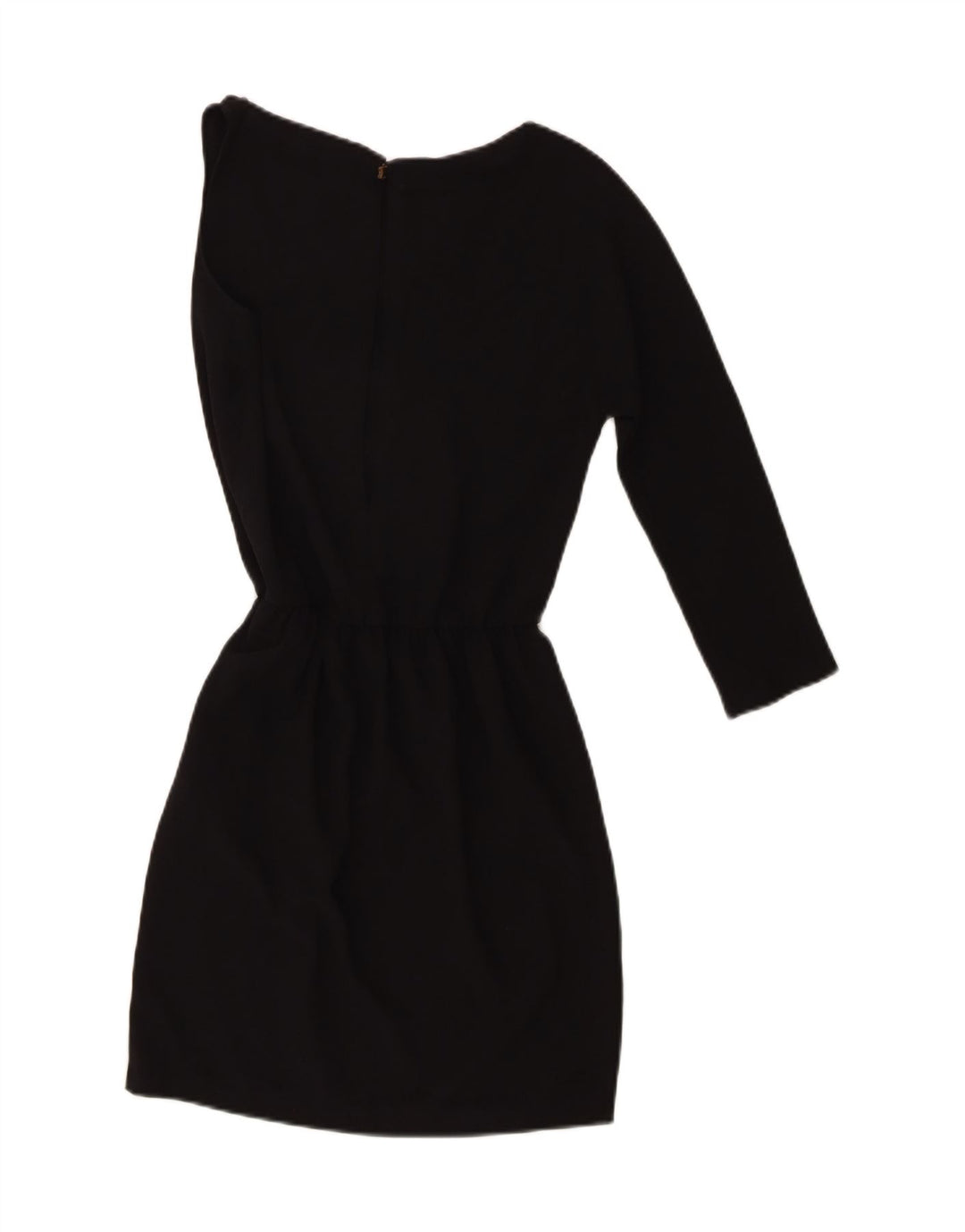 ZARA Womens One Shoulder Dress UK 6 XS Black Polyester Vintage Zara and Second-Hand Zara from Messina Hembry 