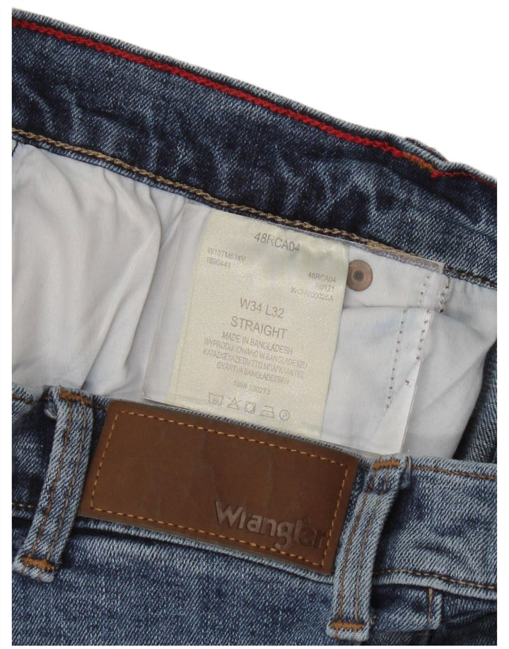 Ανδρικό τζιν Wrangler ίσιο W34 L32 Μπλε βαμβακερό