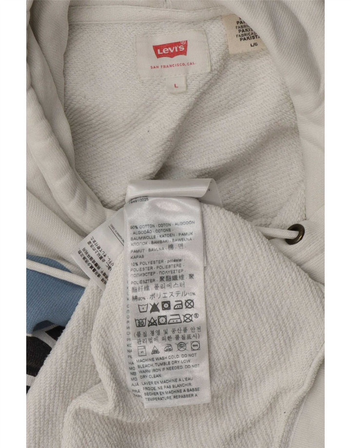 Ανδρικό Levi's Graphic Hoodie Jumper μεγάλο λευκό βαμβακερό