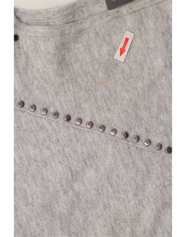 Γυναικεία υπερμεγέθη μπλούζα MINT VELVET Top UK 6 XS με γκρι φλύκταινες πολυεστέρας