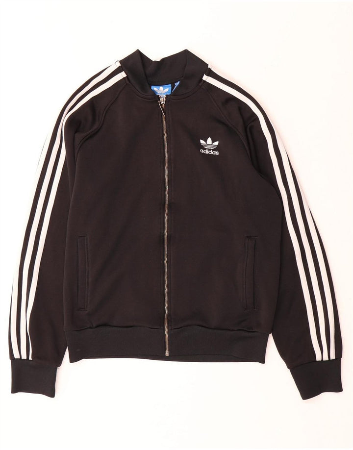 Γυναικεία αθλητική φόρμα ADIDAS Top Jacket UK 14 Medium Black Cotton