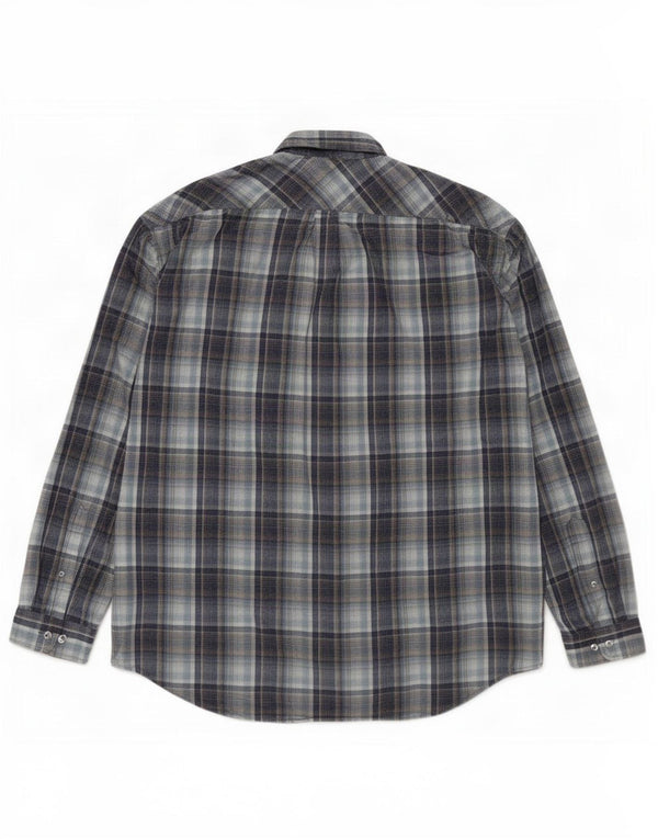 Ανδρικό πουκάμισο Marlboro Classics 3XL Navy Blue Check Cotton