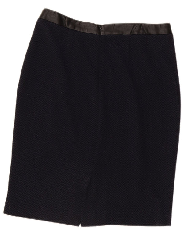 Trussardi Γυναικεία Pencil Φούστα IT 42 Medium W30 Navy Blue Ψαροκόκαλο
