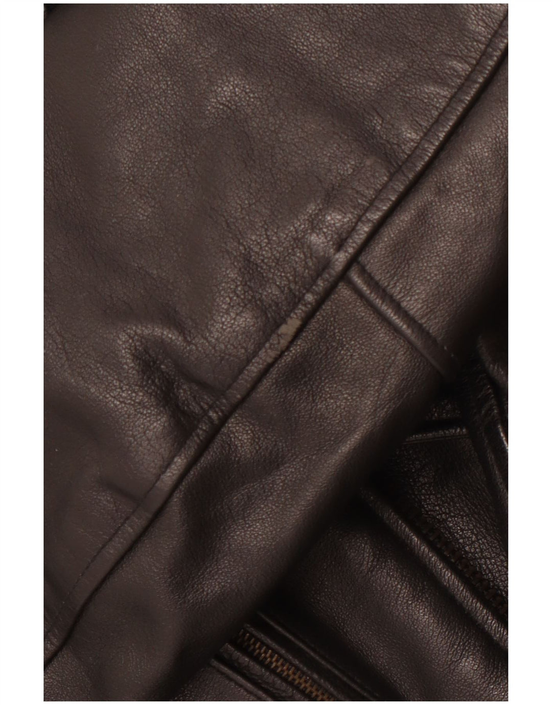 VINTAGE Ανδρικό Δερμάτινο Μπουφάν Biker UK 36 Small Μαύρο