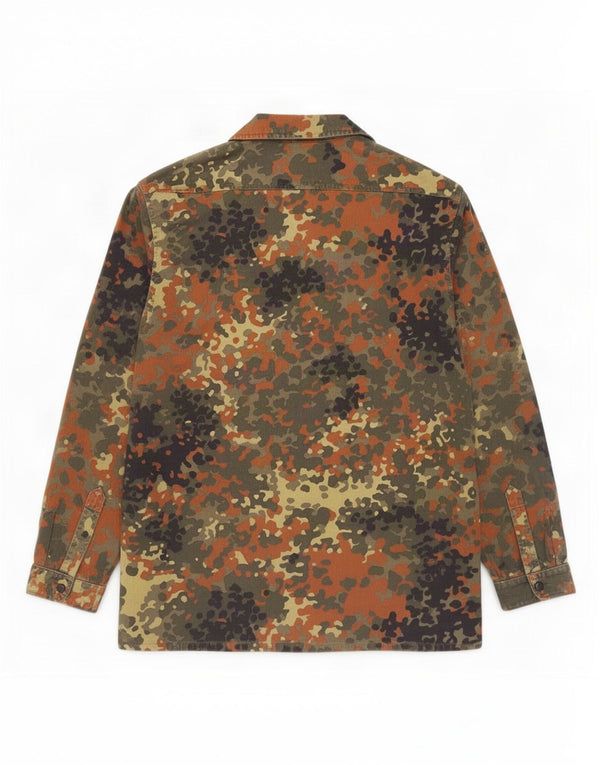 Vintage Mens Military Jacket UK 40 Large Khaki Camouflage Cotton