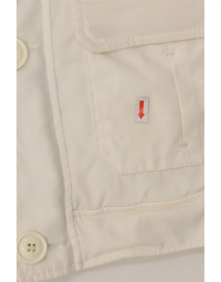 BLAUER Boys Graphic Padded Bomber Jacket 7-8 Years White Colourblock Vintage Blauer and Second-Hand Blauer from Messina Hembry 